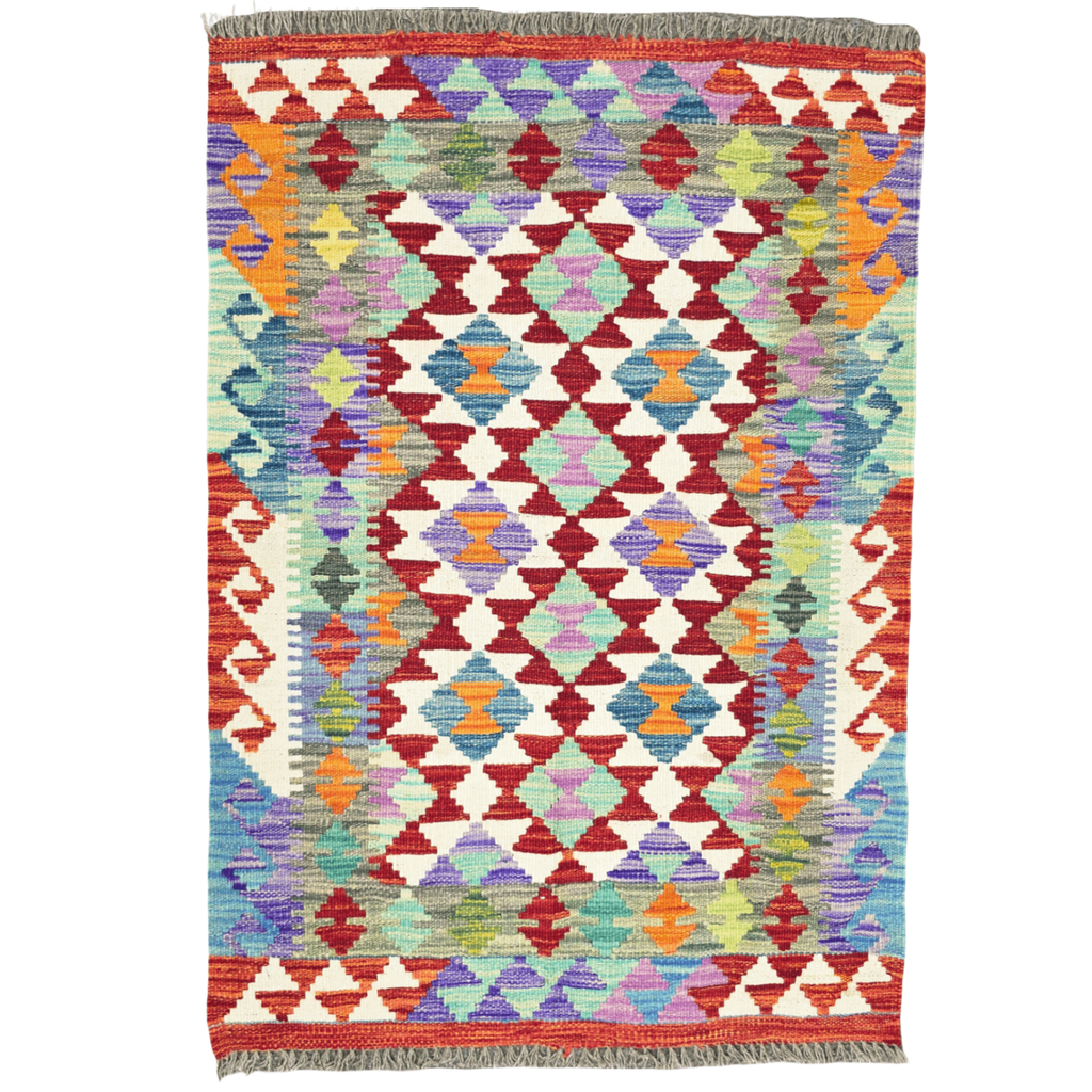 125 x 84 cm Hand Woven Afghan Kilim Rug