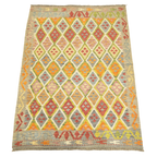 172 x 122 cm Hand Woven Afghan Kilim Rug