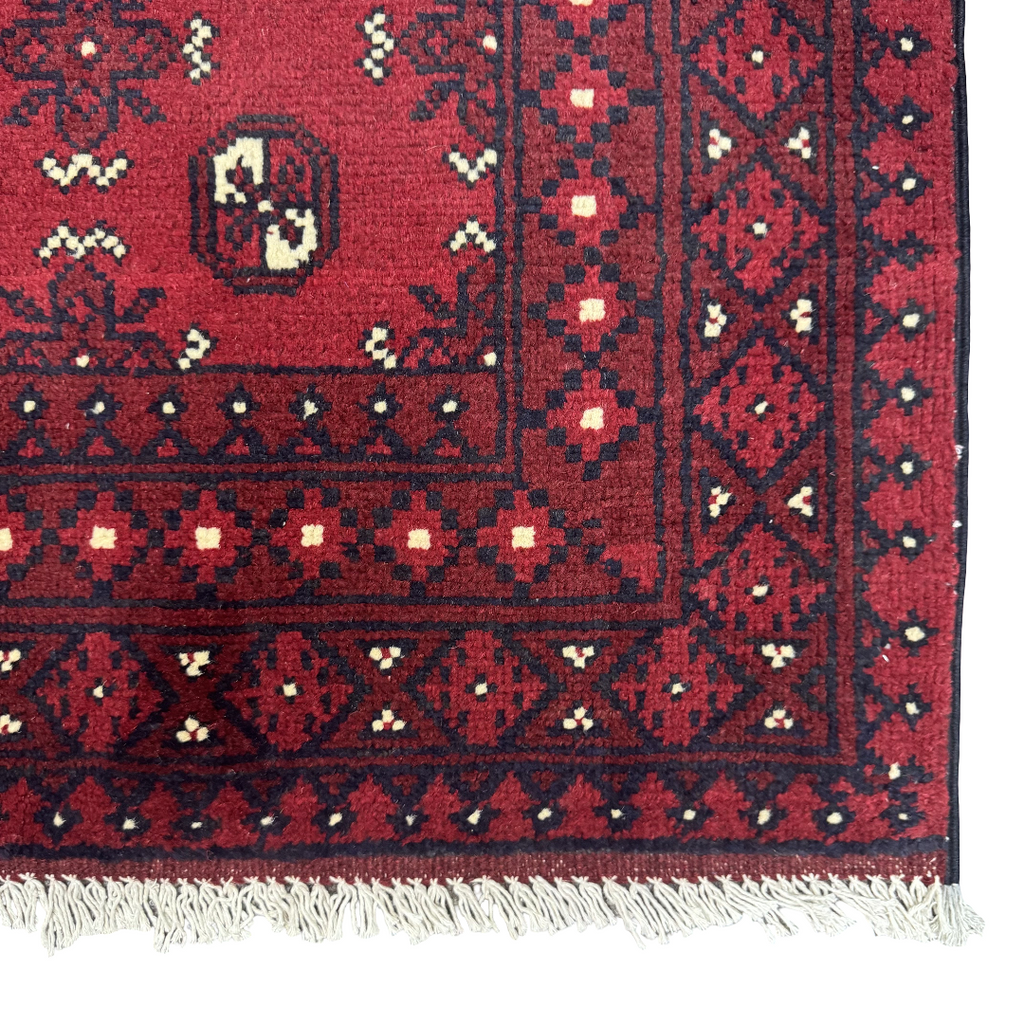 183 x 115 cm Hand-Knotted Afghan Bokhara Akche Rug