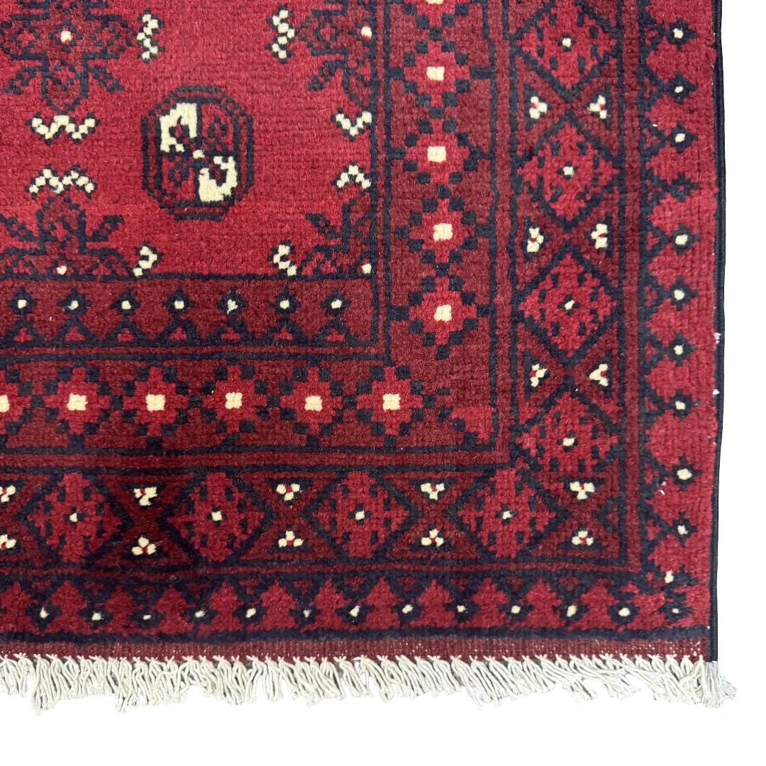 183 x 115 cm Hand-Knotted Afghan Bokhara Akche Rug