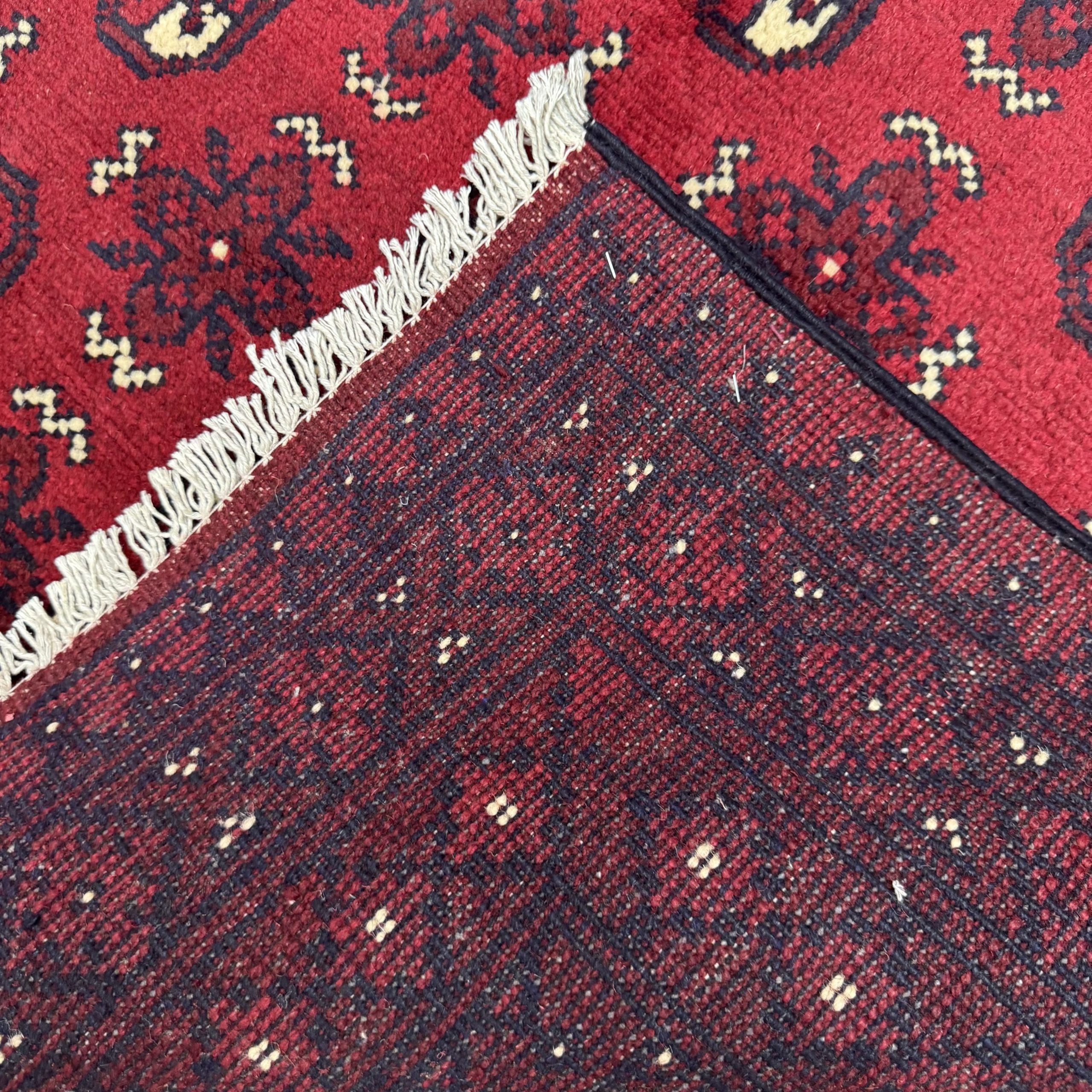 183 x 115 cm Hand-Knotted Afghan Bokhara Akche Rug