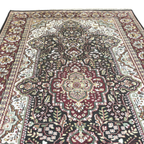 225 x 150 cm Hand Knotted Indian Silk Jaipur Oriental Rug