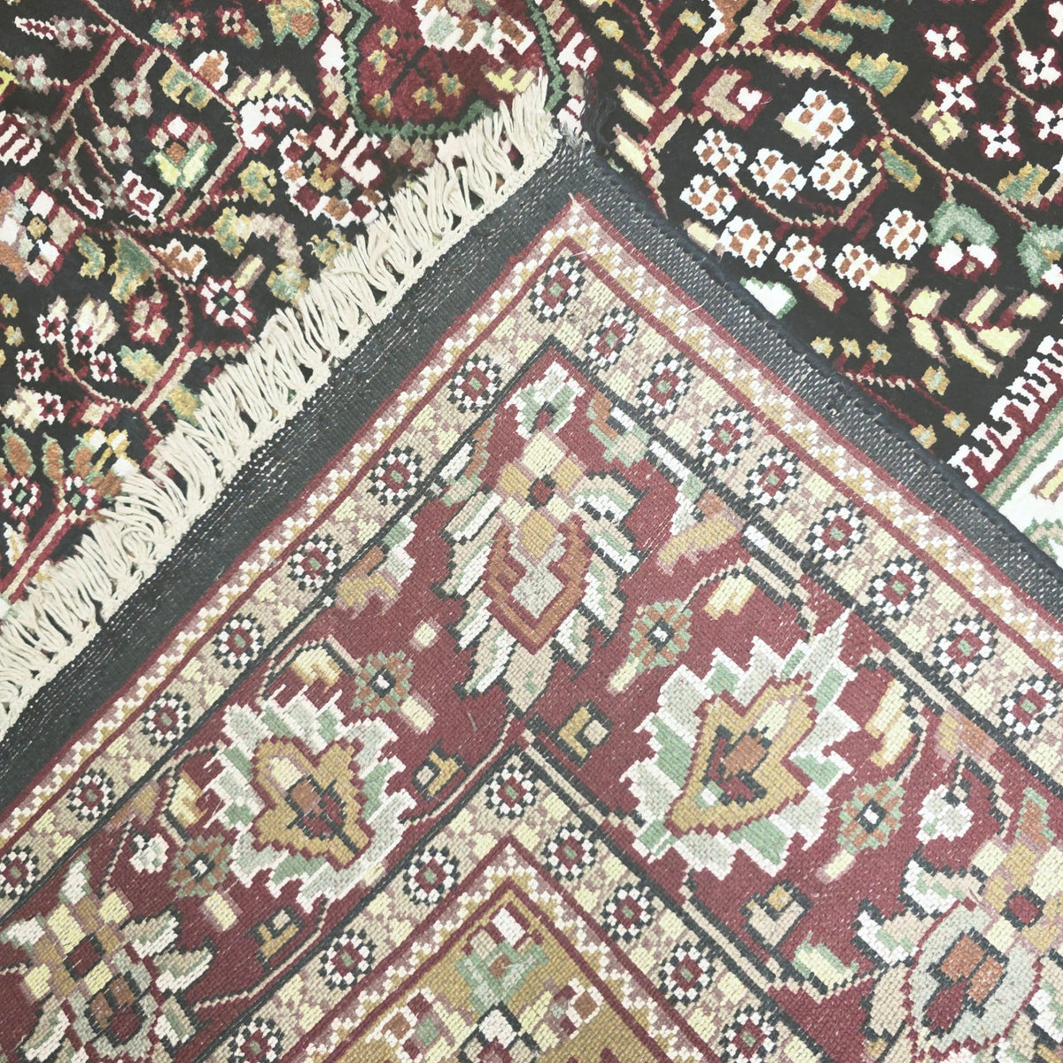 225 x 150 cm Hand Knotted Indian Silk Jaipur Oriental Rug