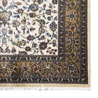 230 x 160 cm Persian Beige Kashan Design Machine Made Rug