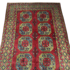 237 x 168 cm Hand-Knotted Afghan Akche Bokhara Rug