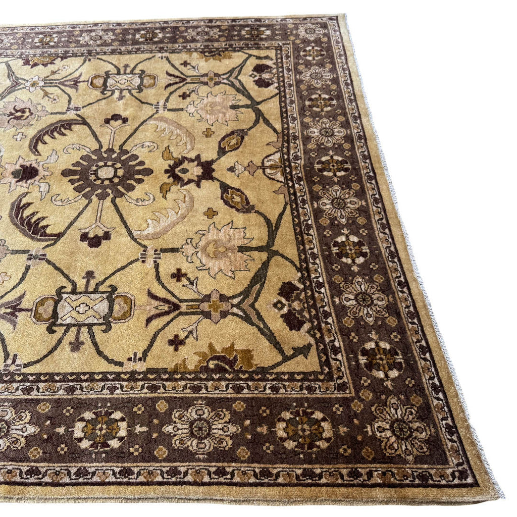 280 x 191 cm Hand-Knotted Soft Tone Afghan Chobi Wool Rug