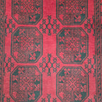 198 x 148 cm Hand-Woven Red Afghan Akche Wool Rug