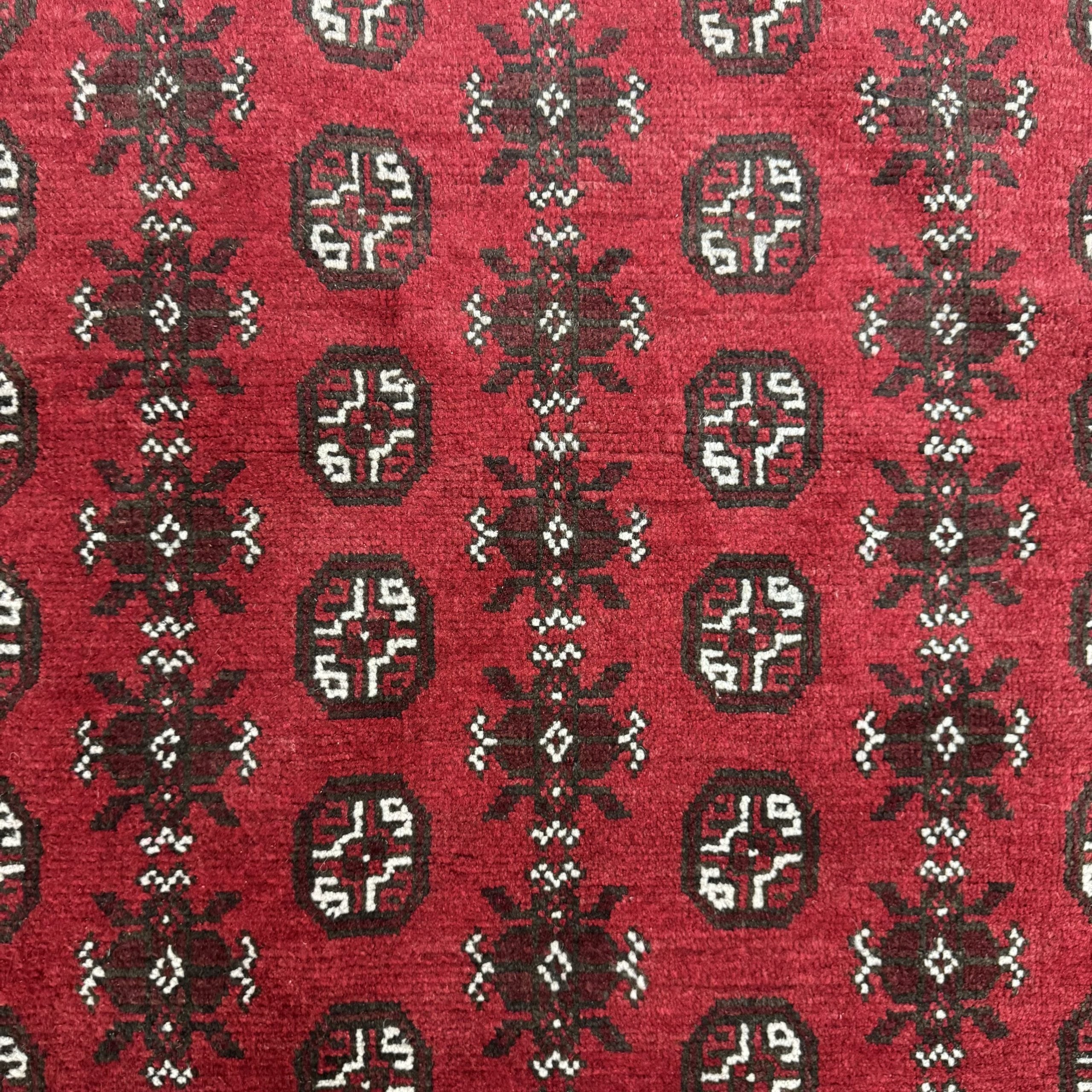 243 x 159 cm Hand-Knotted Afghan Akche Bokhara Rug