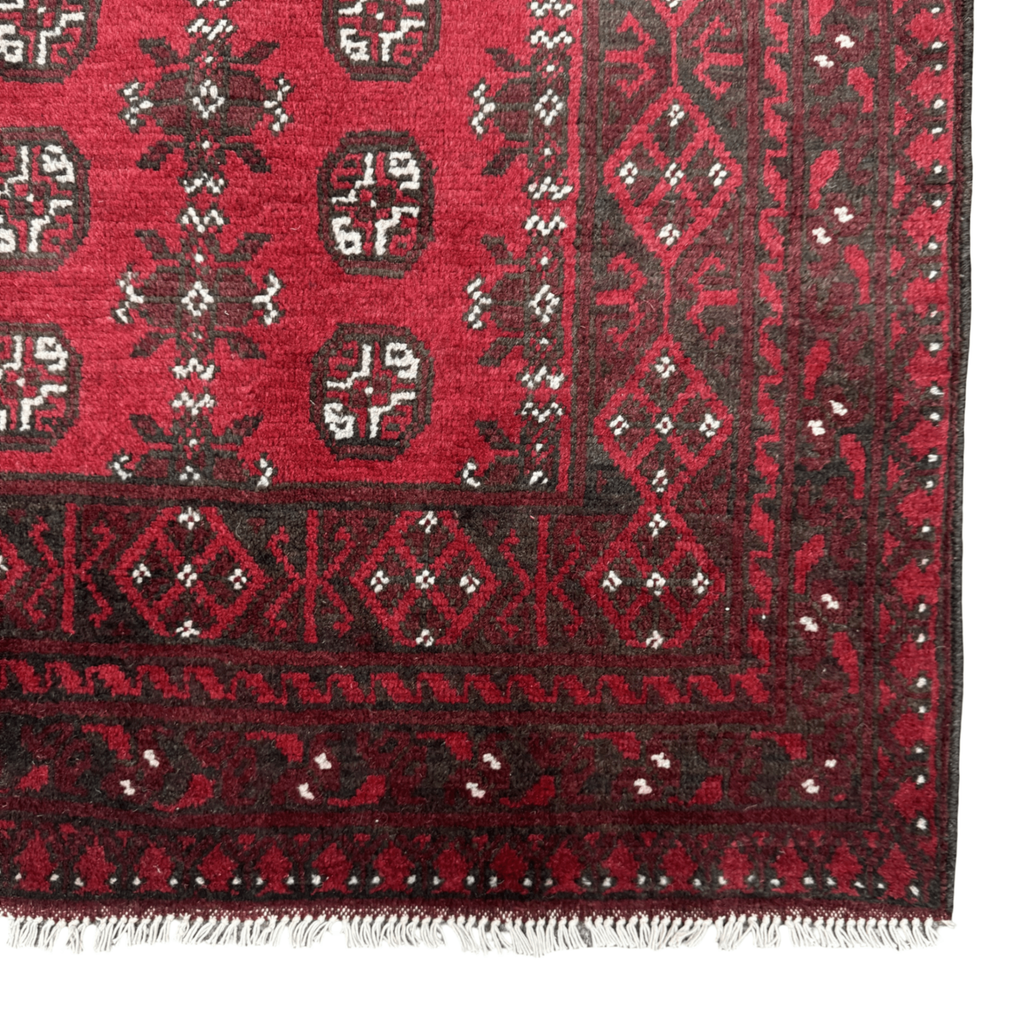 243 x 159 cm Hand-Knotted Afghan Akche Bokhara Rug
