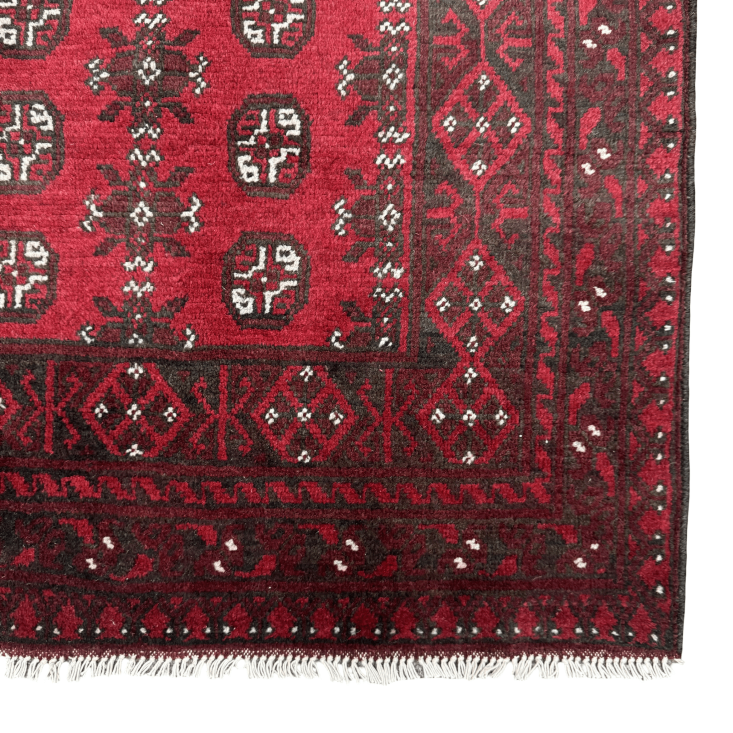 243 x 159 cm Hand-Knotted Afghan Akche Bokhara Rug