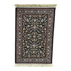 150 x 100 cm Golden Bloom on Midnight Ground Persian Rug