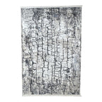 230 x 160 cm Grey & Ivory Modern Stone Pattern Area Rug
