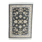 150 x 100 cm Regal Bloom Grey & Ivory Traditional Rug