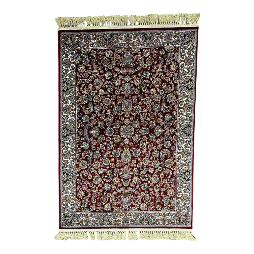 150 x 100 cm Deep Red Garden Heritage Rug