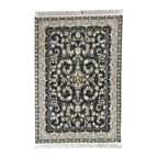 150 x 100 cm Elegant Ivory & Grey Persian Floral Design Rug