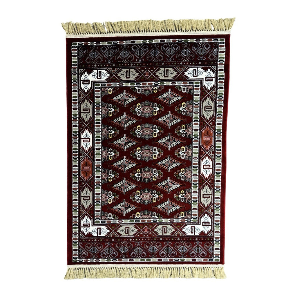 150 x 100 cm Traditional Burgundy Bokhara Style Rug