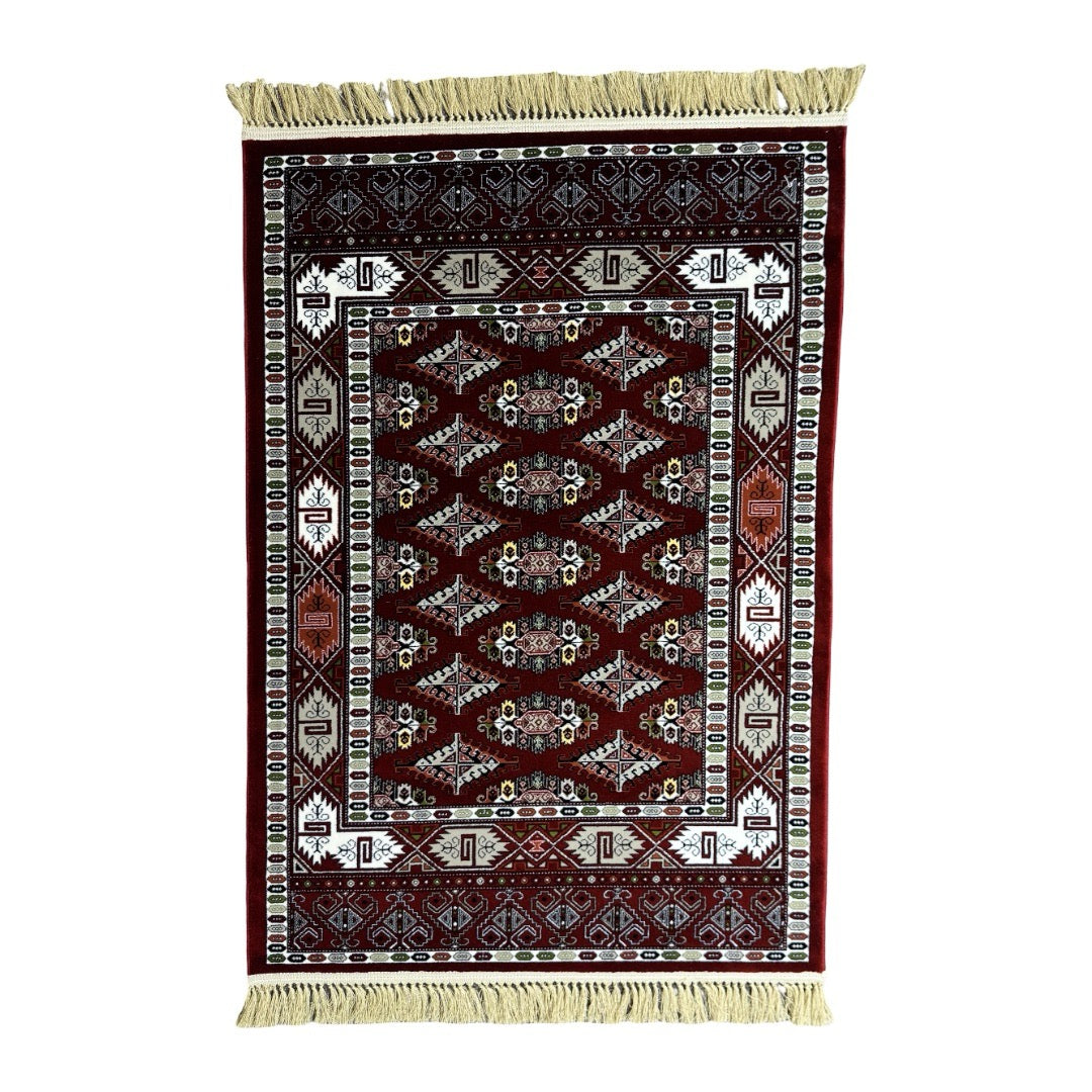 150 x 100 cm Traditional Burgundy Bokhara Style Rug