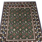 193 x 147 cm Hand-Knotted Afghan Akche Bokhara Rug