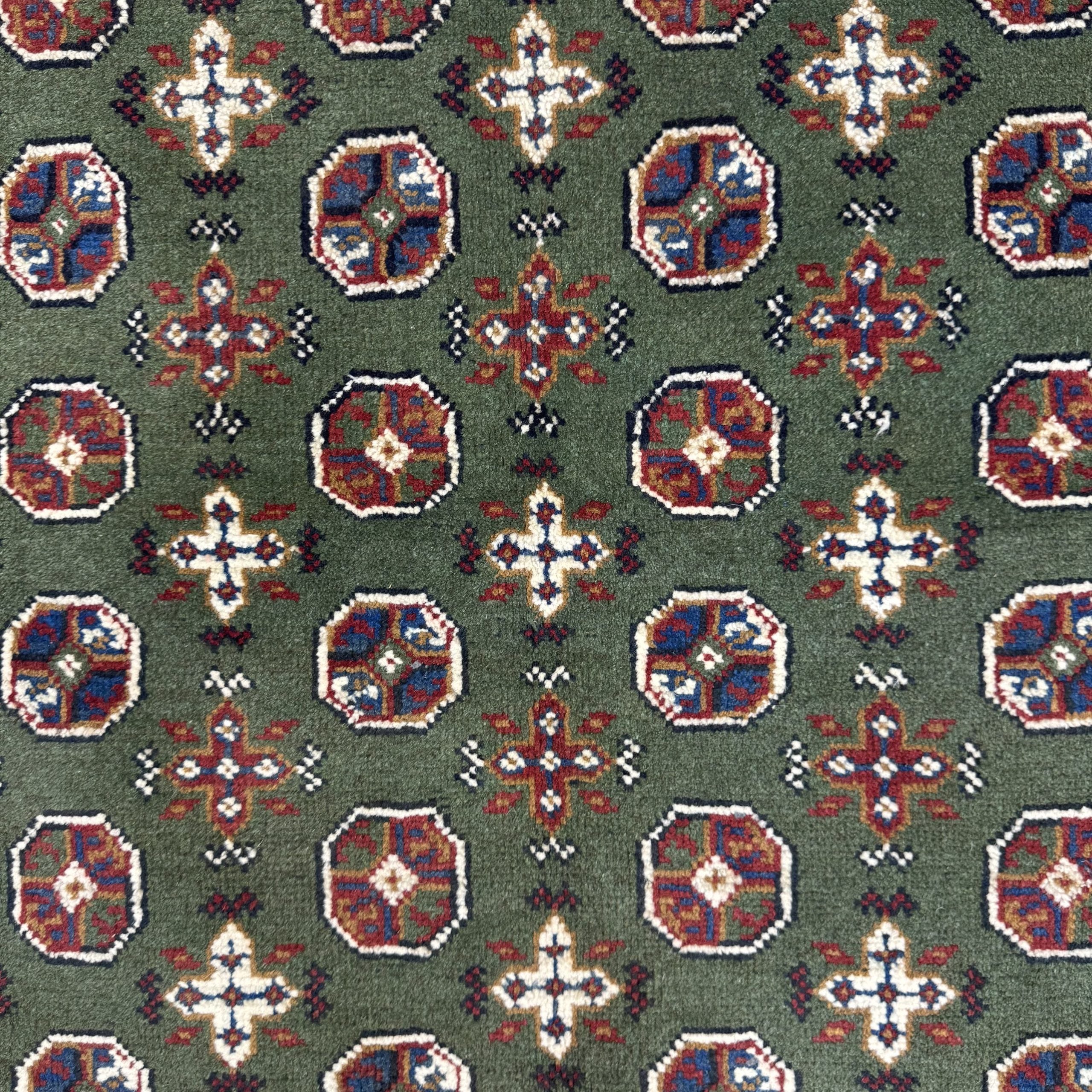 193 x 147 cm Hand-Knotted Afghan Akche Bokhara Rug