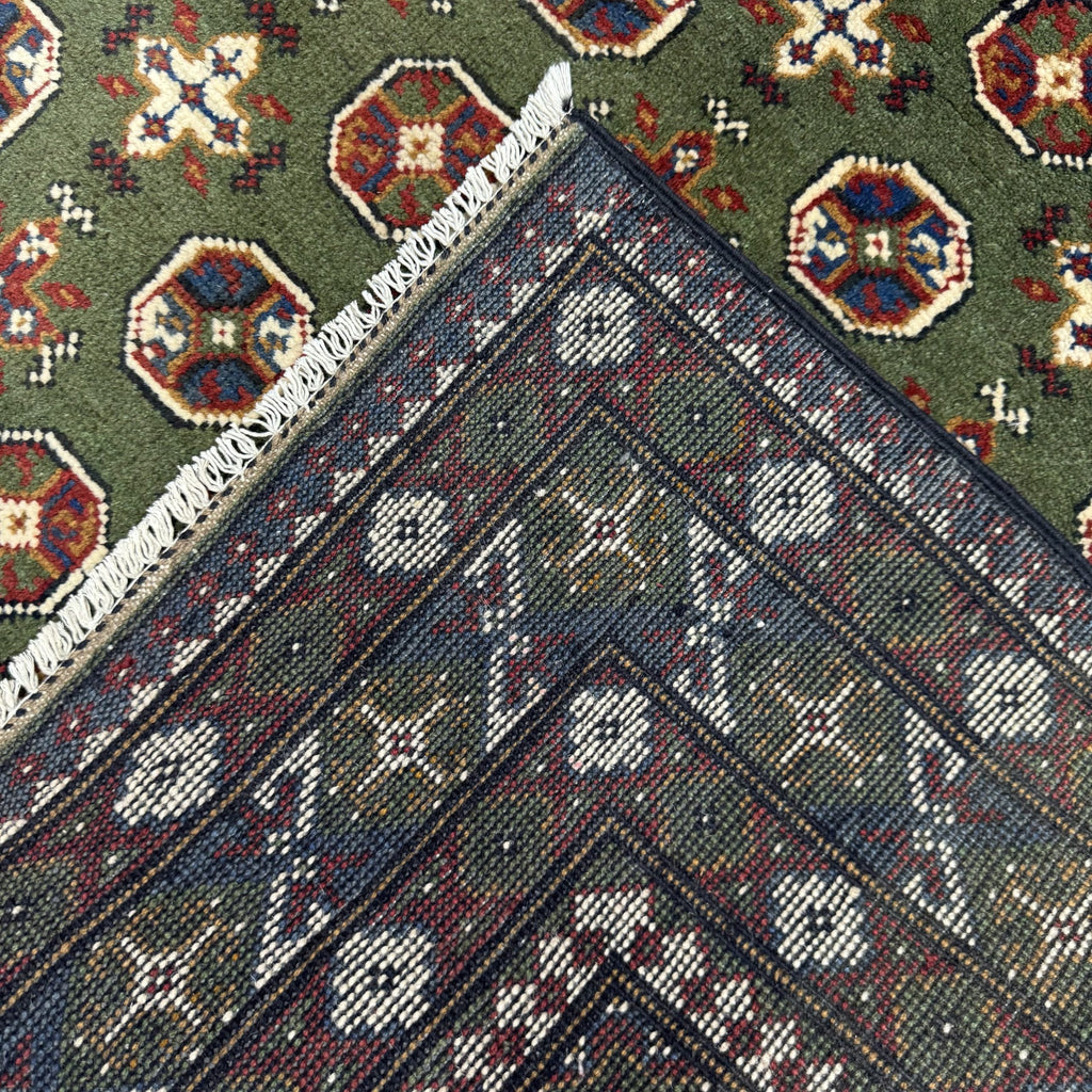 193 x 147 cm Hand-Knotted Afghan Akche Bokhara Rug