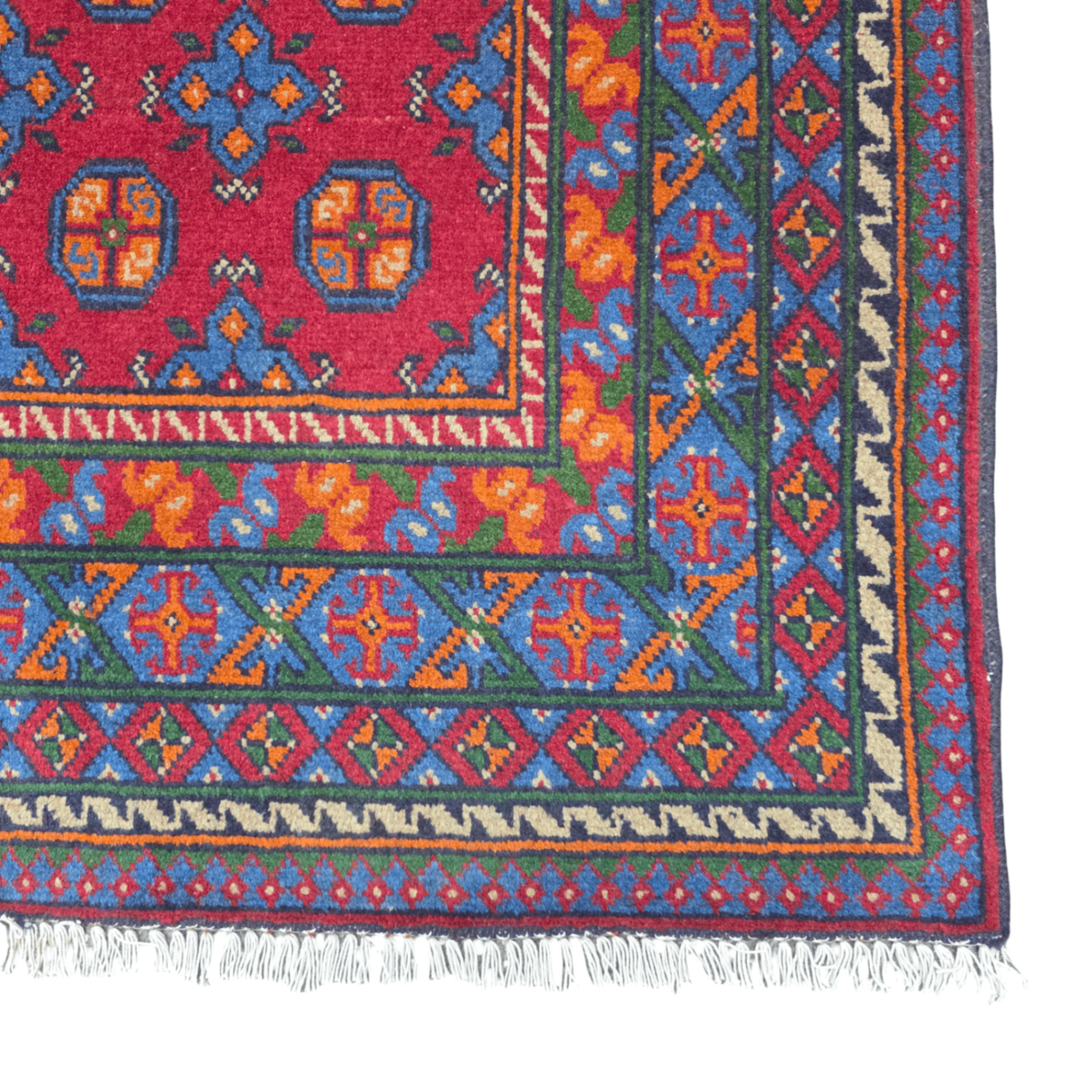 193 x 148 cm Hand-Woven Color Afghan Akche Wool Rug
