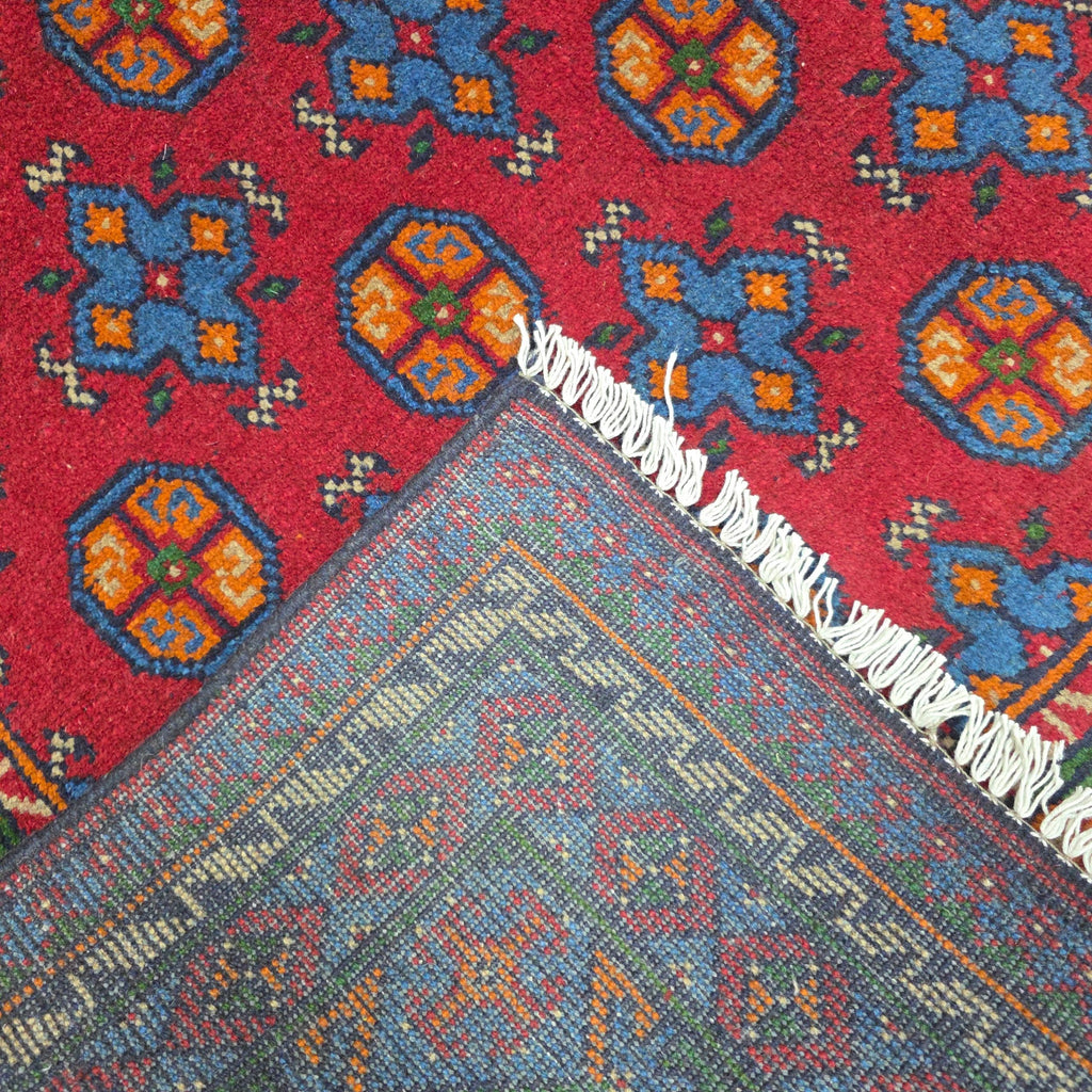 193 x 148 cm Hand-Woven Color Afghan Akche Wool Rug