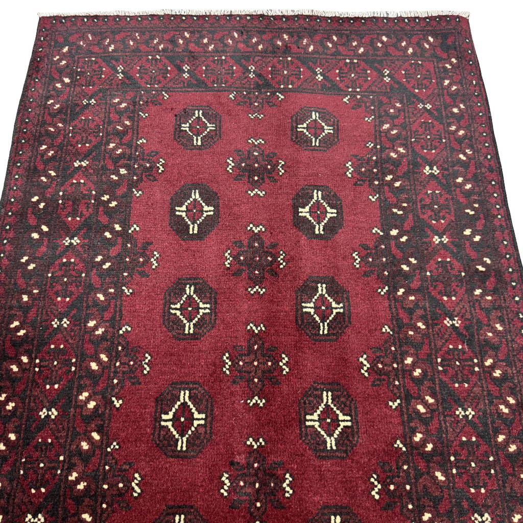 194 x 97 cm Hand-Knotted Afghan Bokhara Akche Rug
