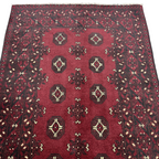 194 x 97 cm Hand-Knotted Afghan Bokhara Akche Rug