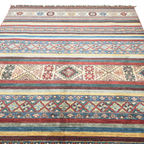 203 x 155 cm Afghan Chobi Hand-Knotted Wool Rug