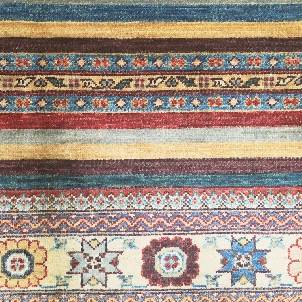 203 x 155 cm Afghan Chobi Hand-Knotted Wool Rug