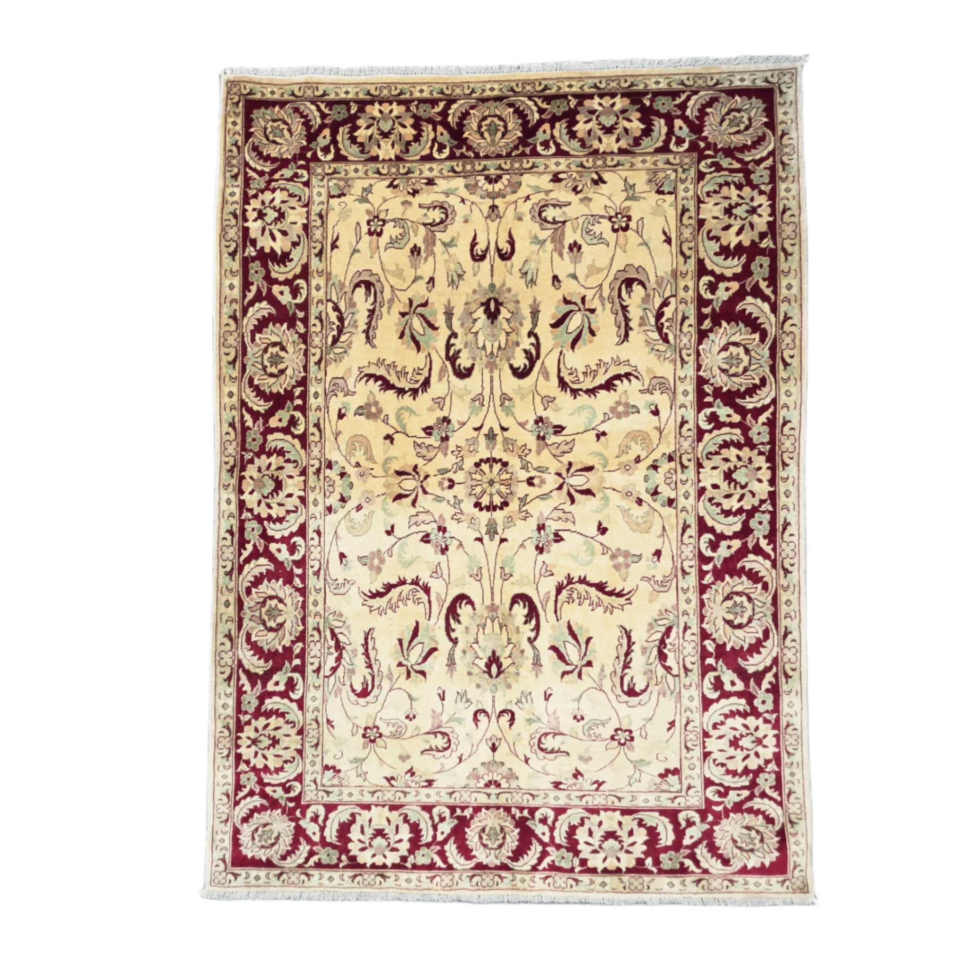 205 x 147 cm Afghan Chobi Hand-Knotted Wool Rug