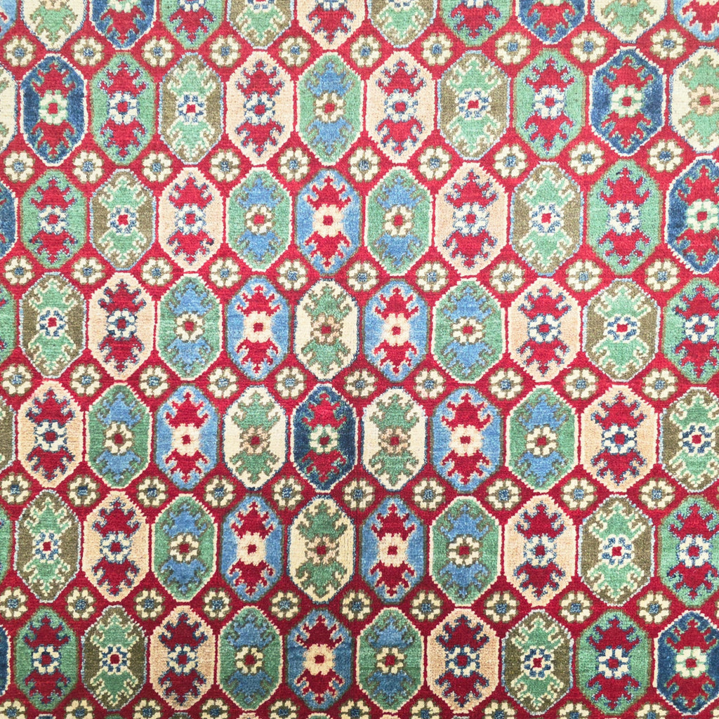 205 x 159 cm Hand Knotted Afghan Kazak – Wool Rug