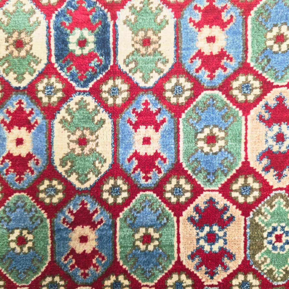 205 x 159 cm Hand Knotted Afghan Kazak – Wool Rug