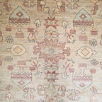 246 x 181 cm Hand-Knotted Soft Tone Afghan Chobi Wool Rug