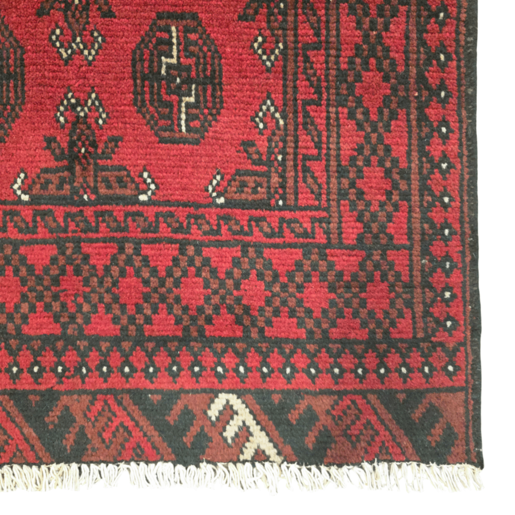 286 x 74 cm Red Afghan Bokhara Runner Rug