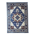 290 x 200 cm Traditional Oriental Style Machine Made Rug in Dark Blue & Turquoise