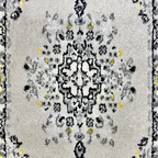 305 x 61 cm Ivory & Silver Heritage Medallion Runner Rug