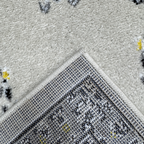 305 x 61 cm Ivory & Silver Heritage Medallion Runner Rug