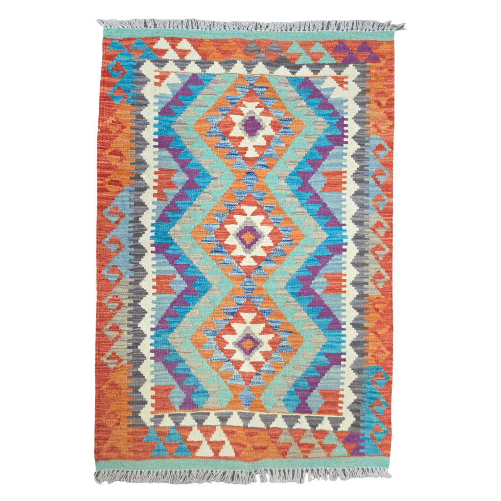 125 x 84 cm Hand Woven Afghan Kilim Rug