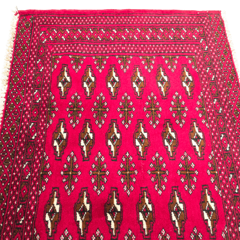 100 x 54 cm Hand-Knotted Persian Turkmen Rug