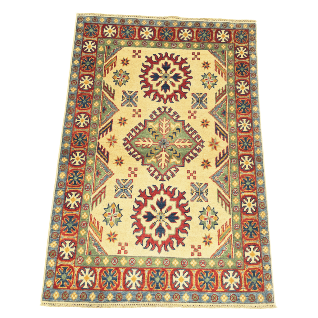 147 x 103 cm Hand Knotted Afghan Kazak Rug
