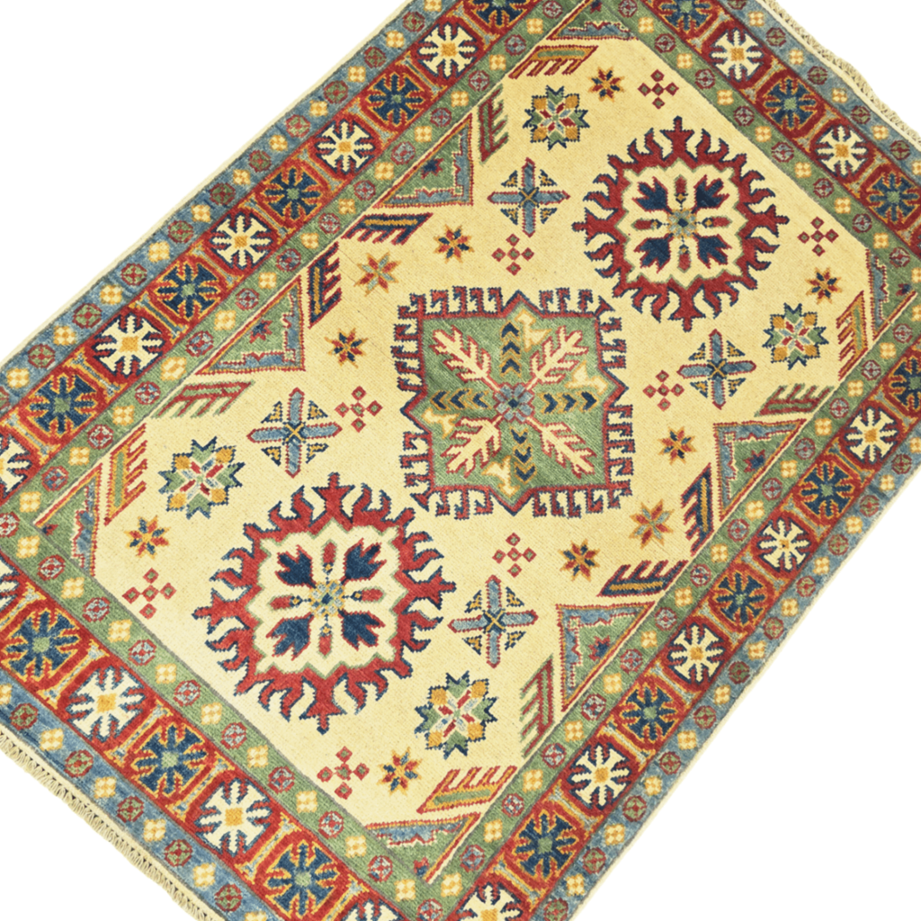 147 x 103 cm Hand Knotted Afghan Kazak Rug