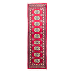 159 x 47 cm Hand Knotted Red Karachi Bokhara – Wool Rug