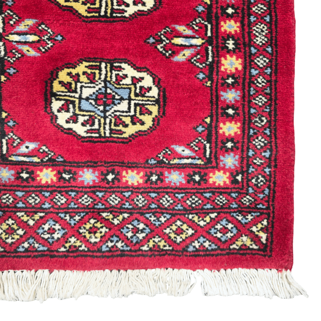 159 x 47 cm Hand Knotted Red Karachi Bokhara – Wool Rug