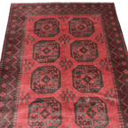 196 x 151 cm Hand-Knotted Afghan Akche Bokhara Rug