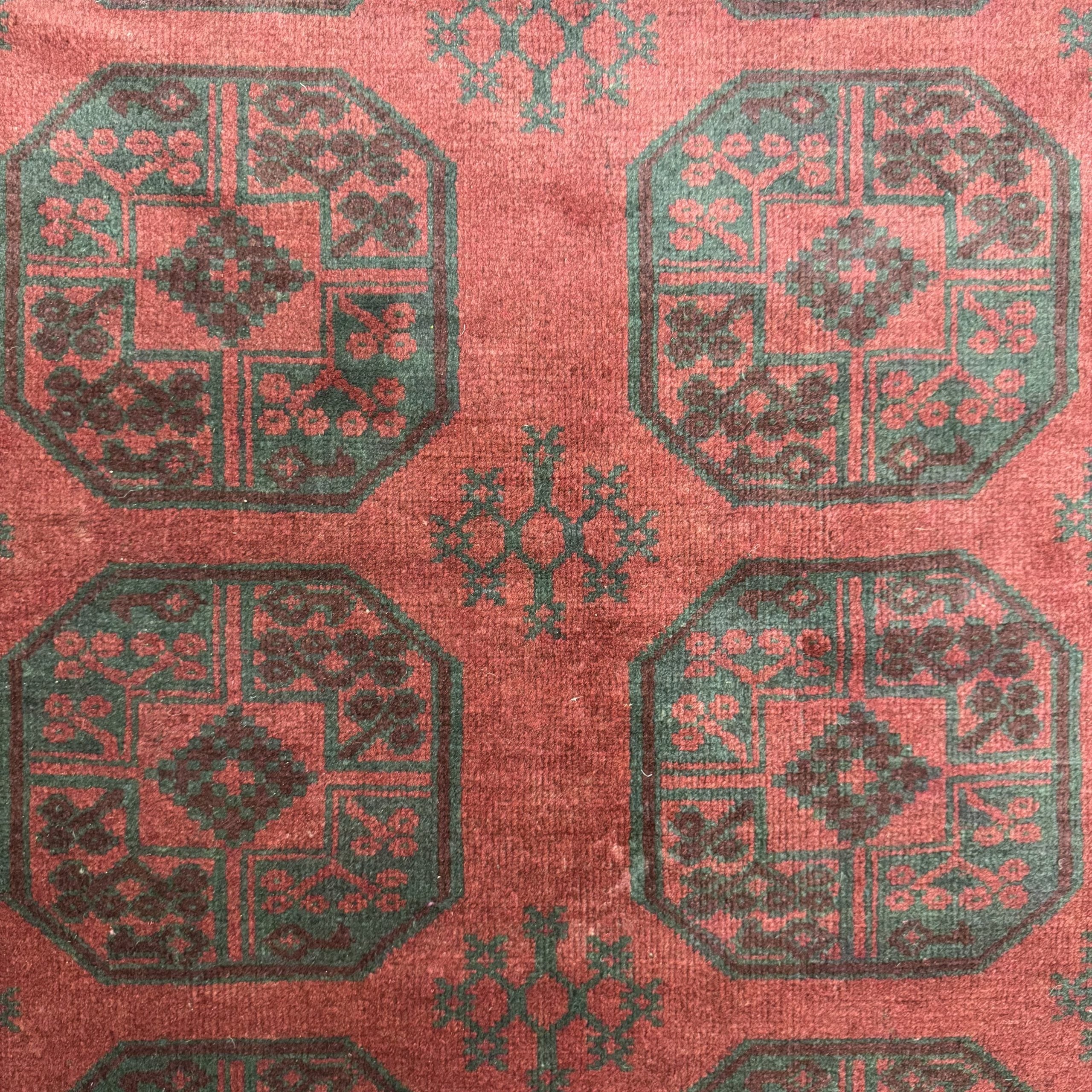 196 x 151 cm Hand-Knotted Afghan Akche Bokhara Rug