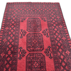 200 x 100 cm Hand-Knotted Afghan Akche Rug