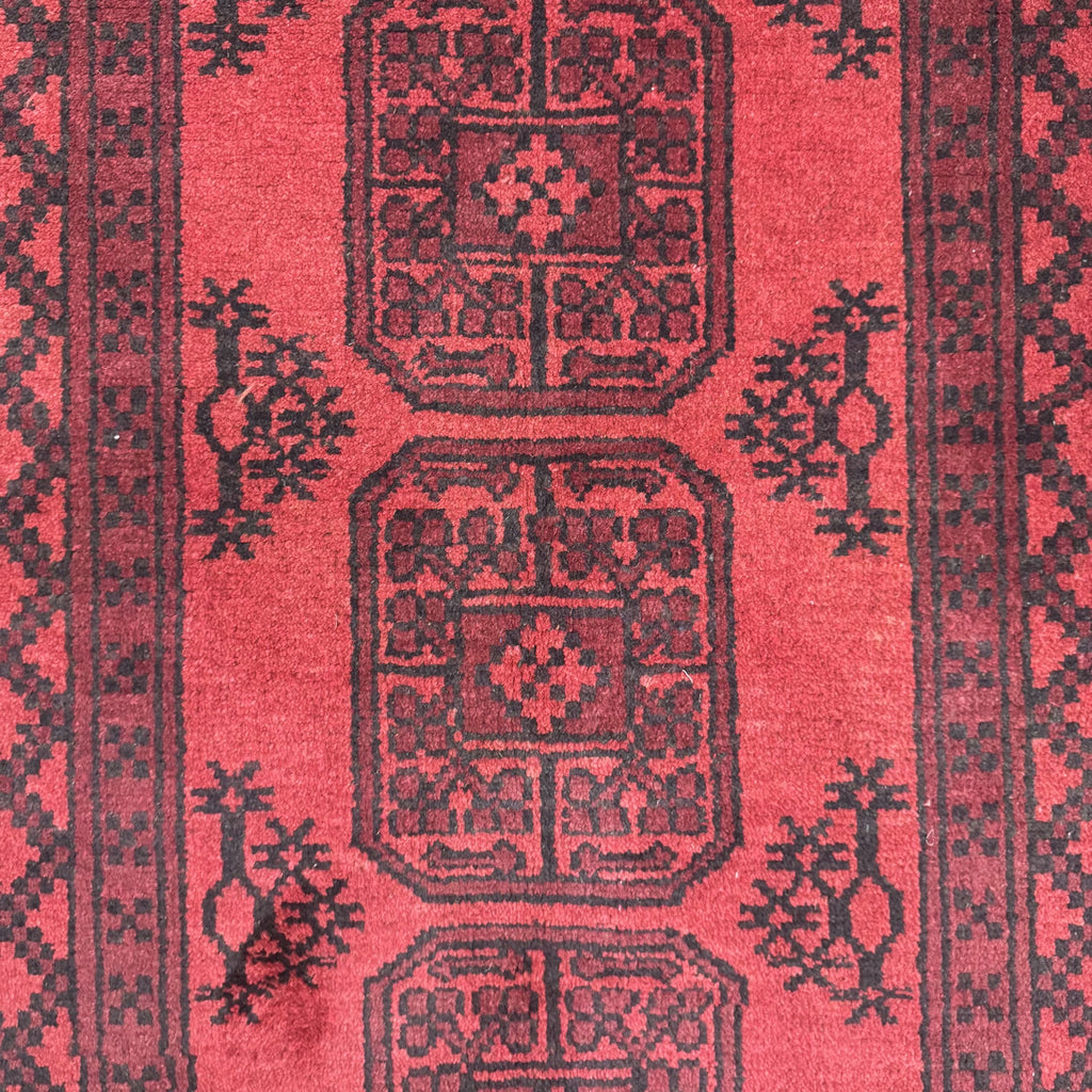 200 x 100 cm Hand-Knotted Afghan Akche Rug