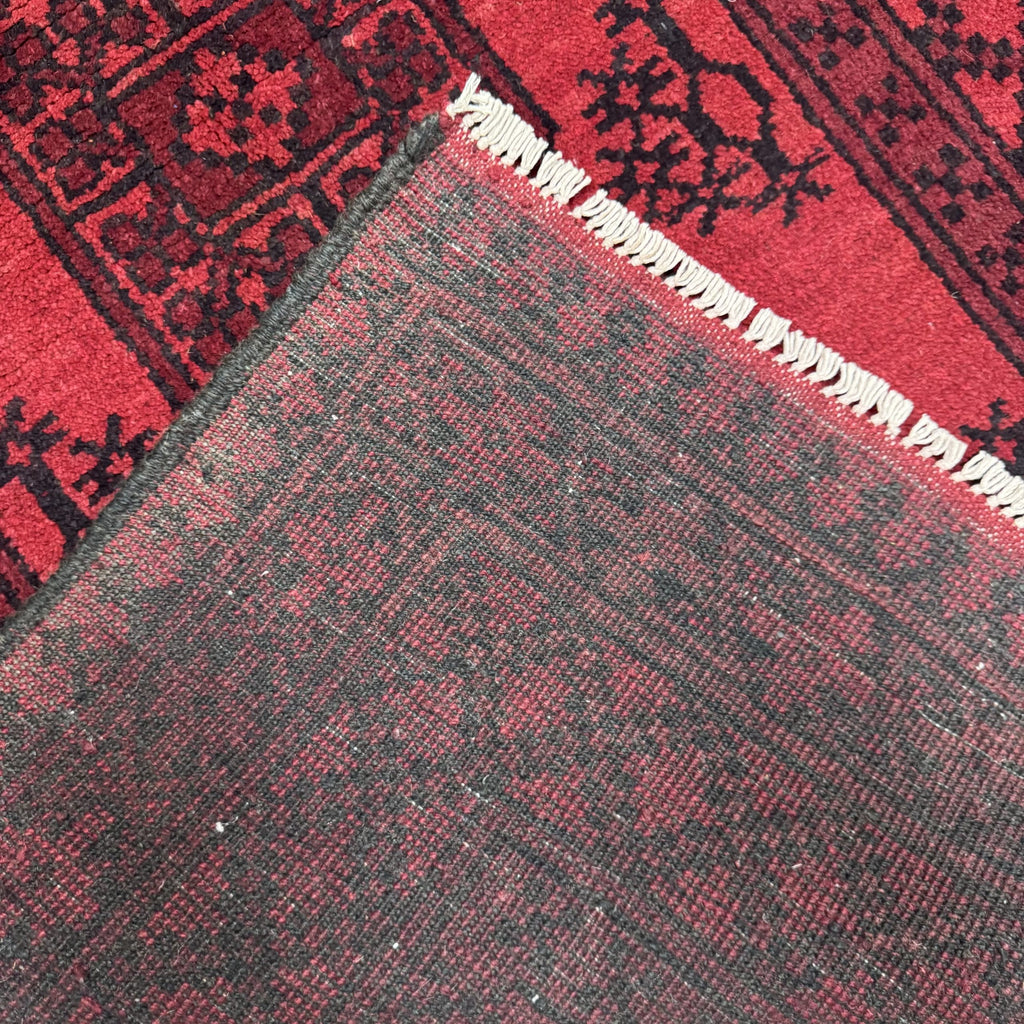 200 x 100 cm Hand-Knotted Afghan Akche Rug