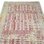 200 x 160 cm Vintage Persian Kerman Panel Design Machine-Made Rug